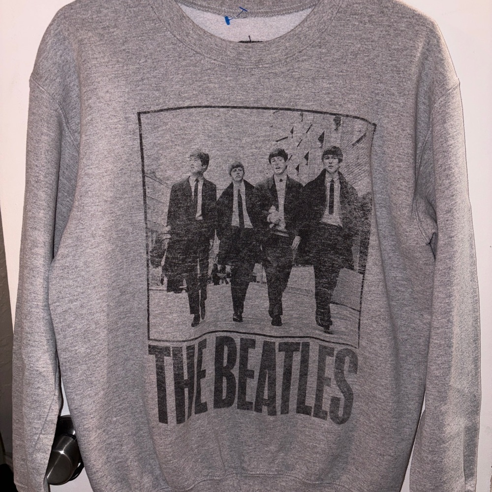 The Beatles Gray Crewneck Sweater